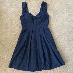 Lilly Pulitzer navy eyelet dress, size 4.